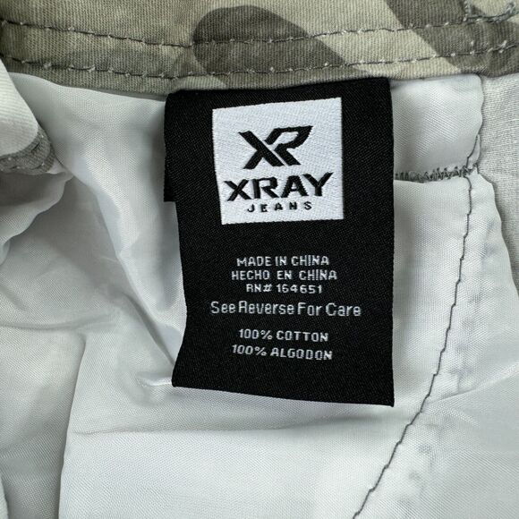 X-Ray Mens Belted D-Ring Camo Cargo Shorts Gray 44 - Picture 4 of 4